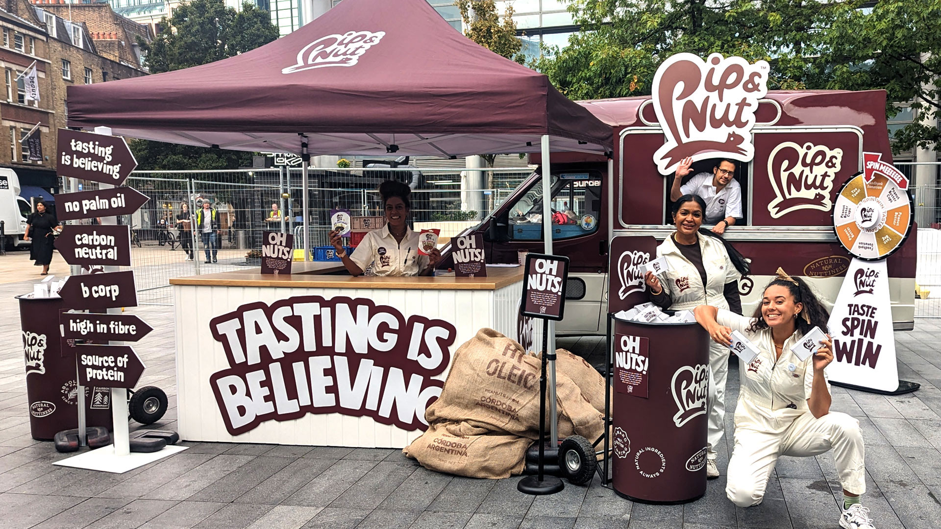 Pip & Nut sampling campaign on high street