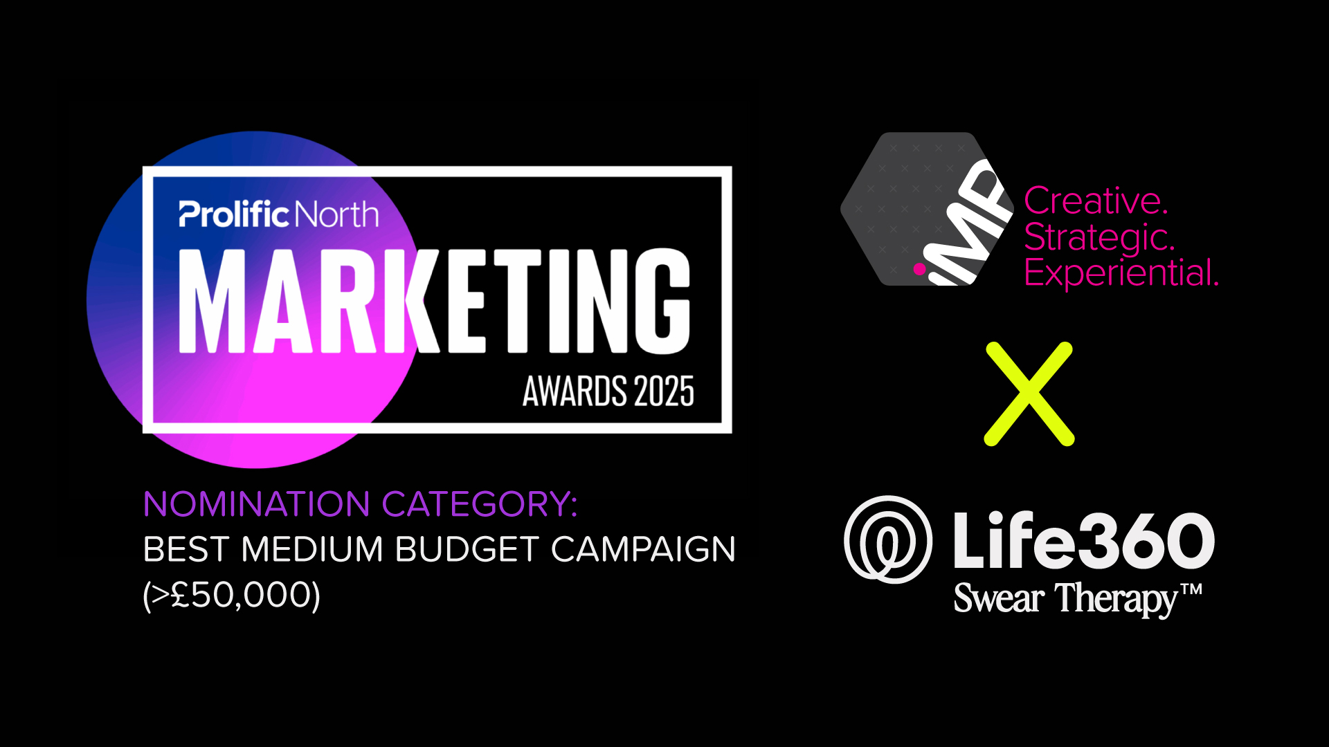 Prolific North Marketing Awards Best Medium Budget Campaign