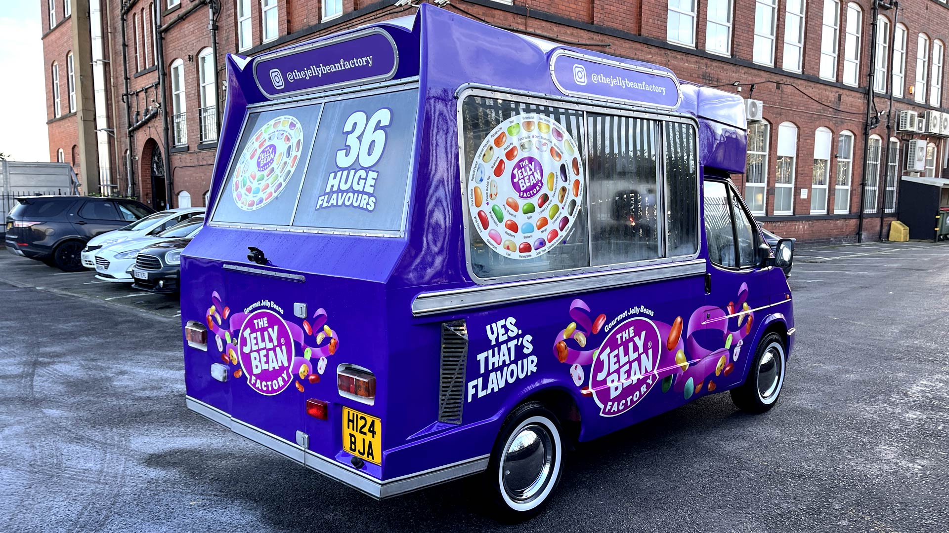 A sampling van we created for Jelly Bean Factory